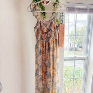 Mittoshop Yellow and Green Sleeveless Sundress Maxi